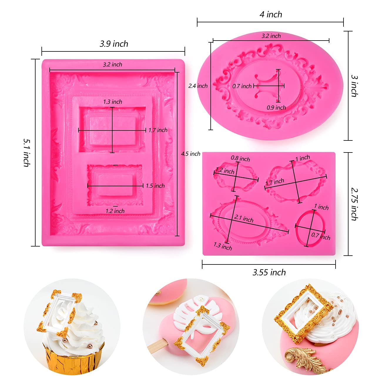 Sakolla molde para marcos de foto, ideal para toppers decorativos