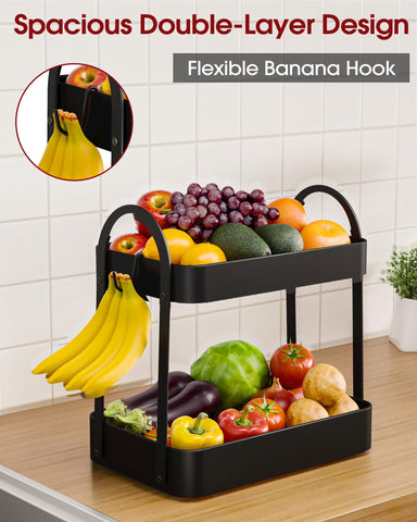Sakugi colgador banana movil para almacenamiento flexible y evita magulladuras.