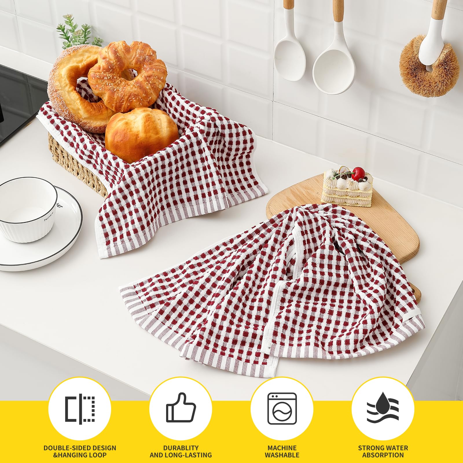 SALAS toallas cocina, conjunto de 4 piezas, práctico para la cocina.