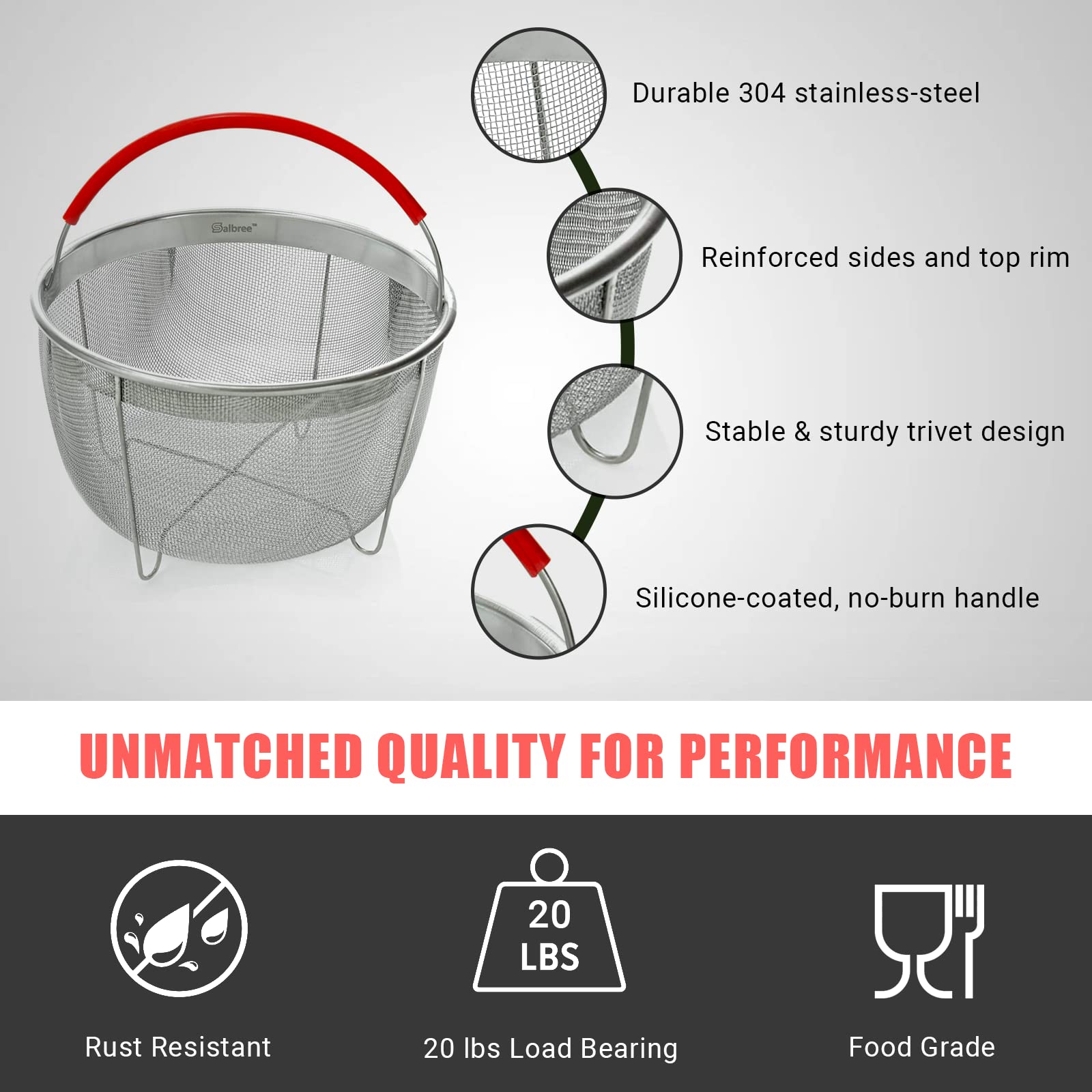 Salbree compatibilidad con IP Duo80 y Lux80, facilita el uso en modelos 8 qt.