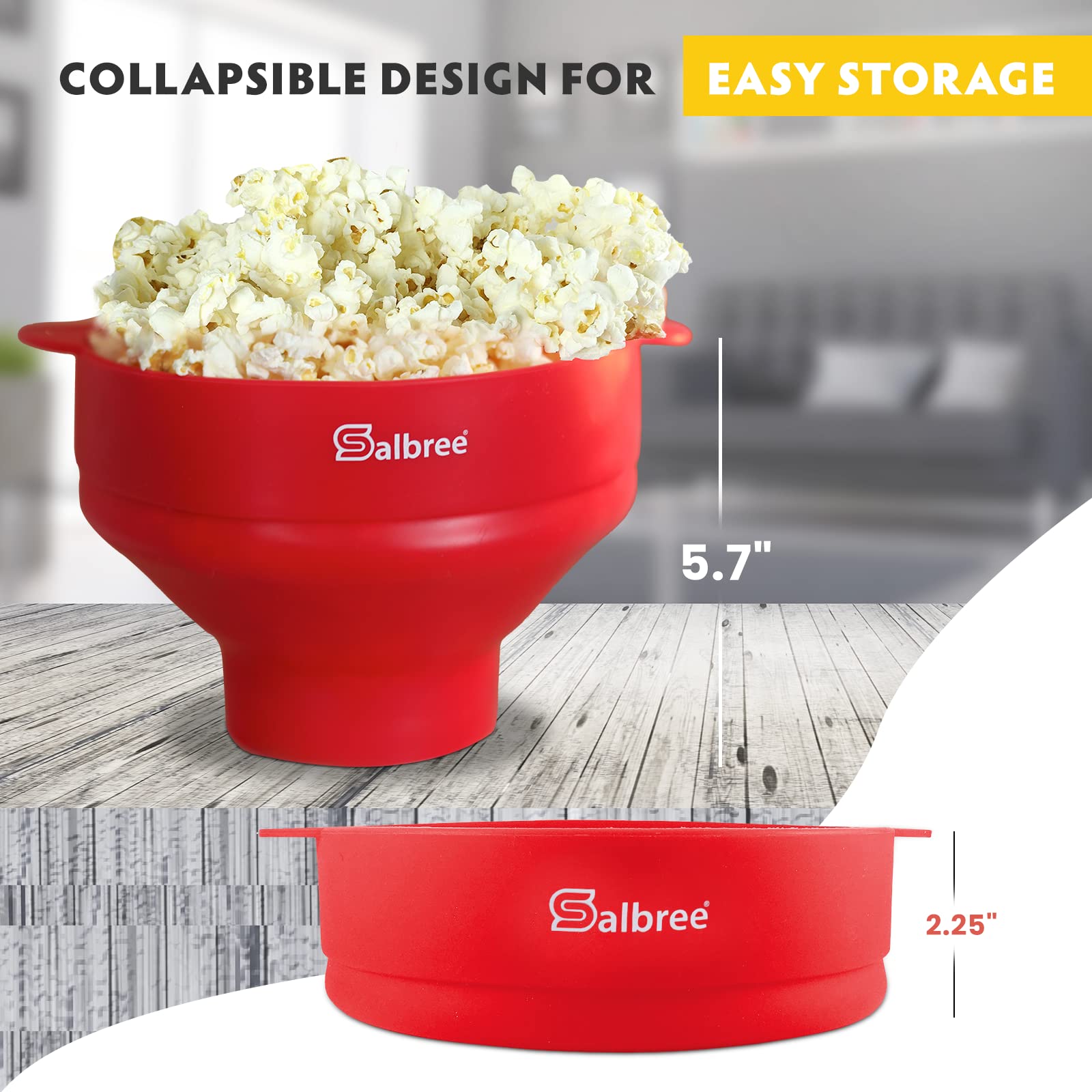 Salbree palomitas capacidad dieciséis tazas ideal para reuniones rápidas.