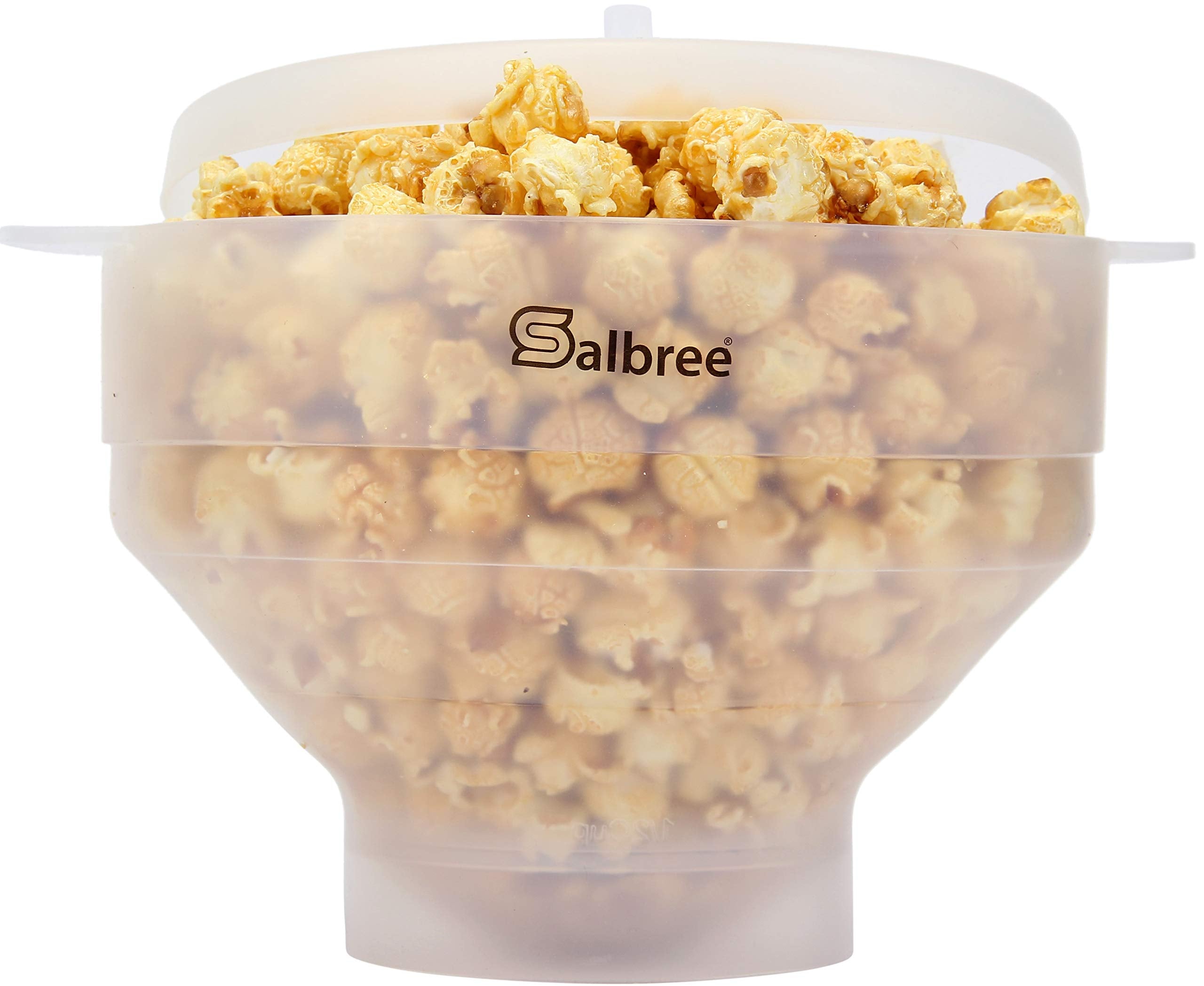 Salbree palomitero plegable de silicona transparente para ver las palomitas expandirse