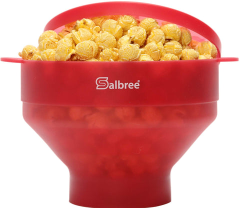 Salbree palomitero de silicona colapsable para microondas, 16 tazas para porciones familiares.