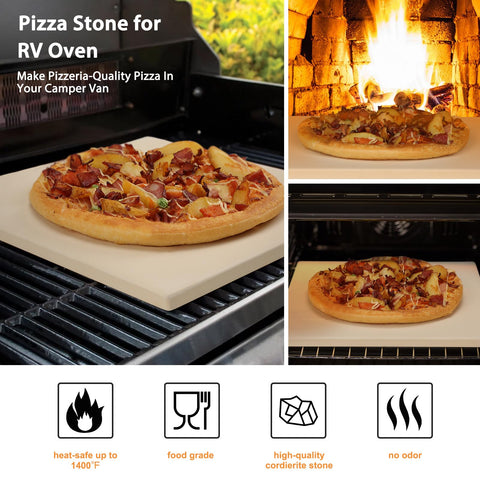 Salomayes piedra para pizza cordierita, base crujiente para pizzas y pan.