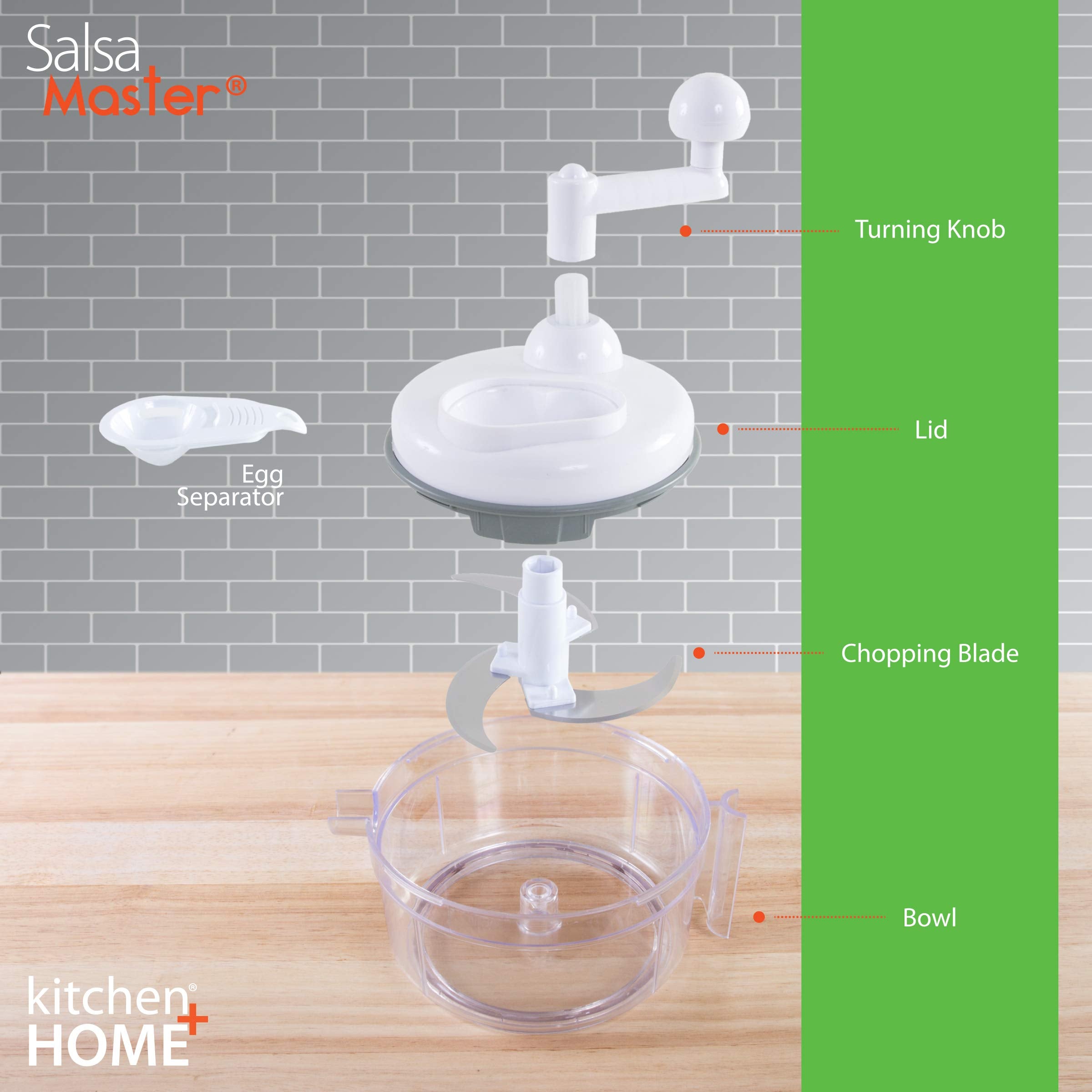 Salsa Master manivela manual facilita el control al picar