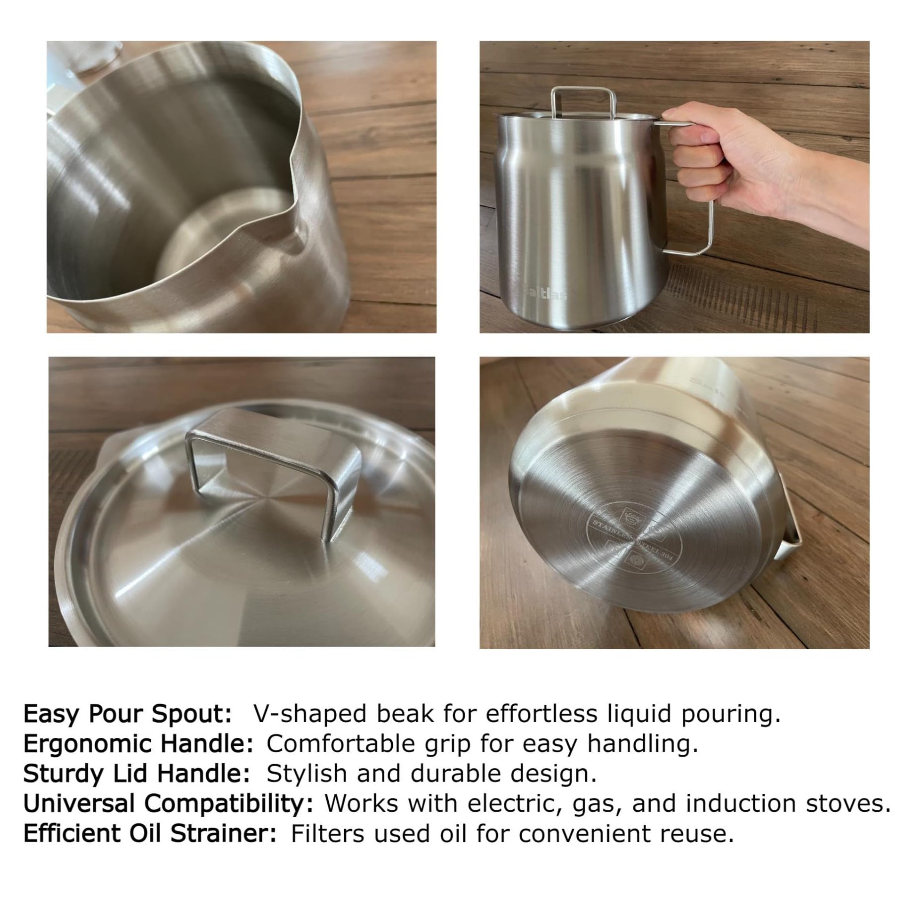 Saltlas diseño compacto de 2 litros ideal para porciones medianas.