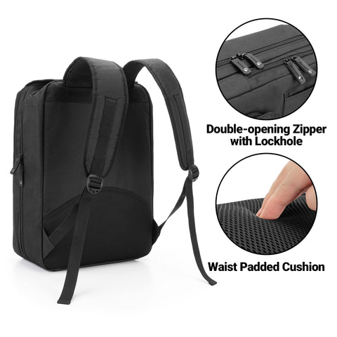 samdew bolsillos delanteros para cuaderno y teléfono, almacenamiento práctico.
