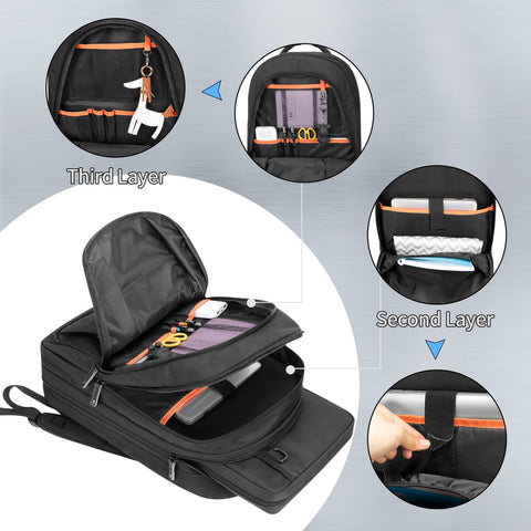 samdew Mochila Chef segunda capa con espacio para portátil 15,6 pulgadas y tabla de cortar.