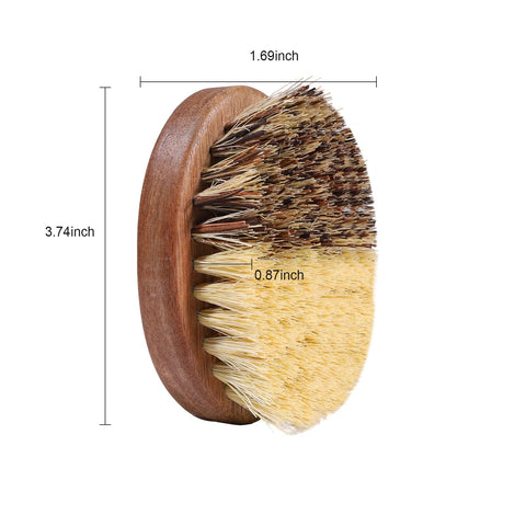 Cepillo SAMEBUTECO con dos tipologías de fibras naturales para delicados y resistentes.