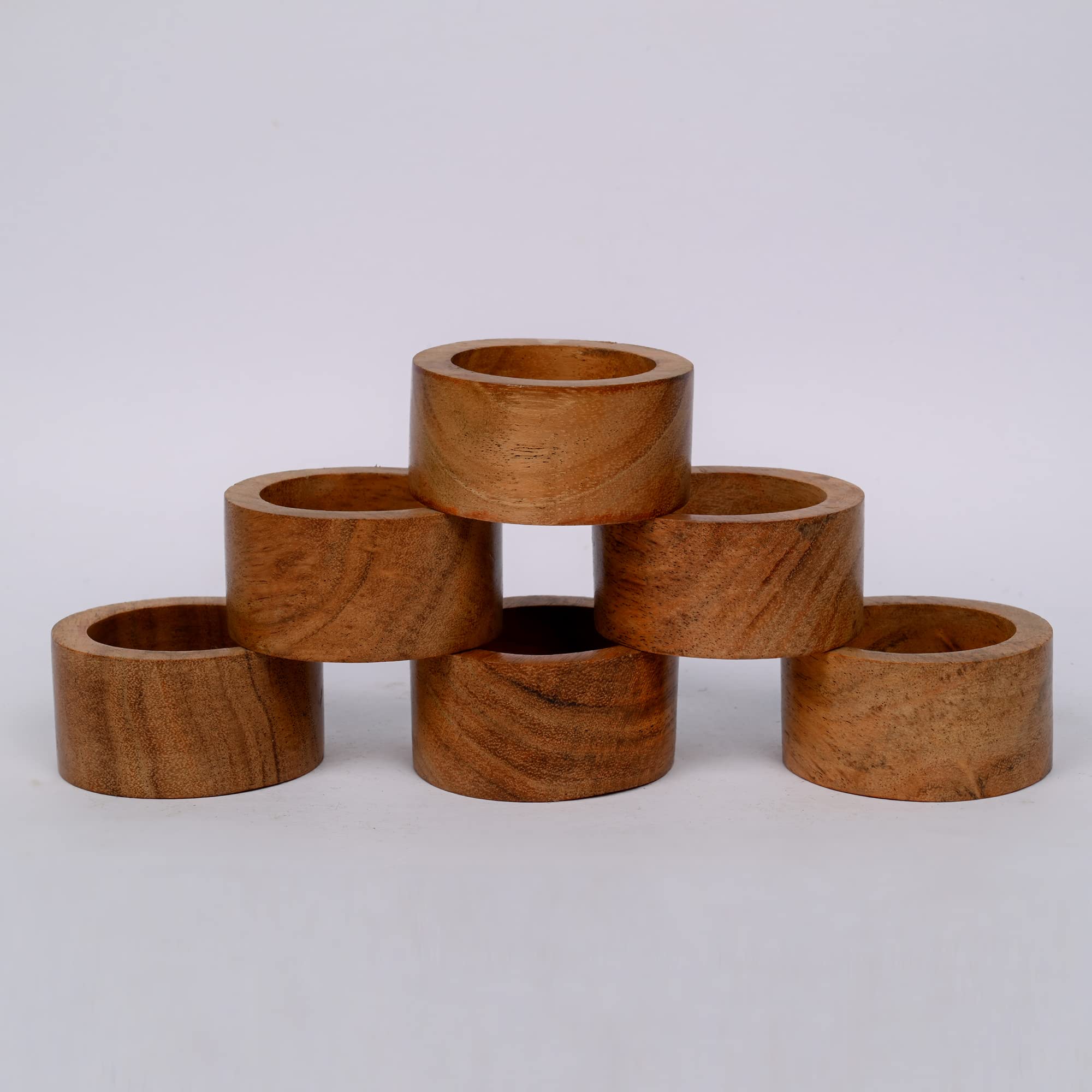 Anillos de madera de acacia para bodas y eventos