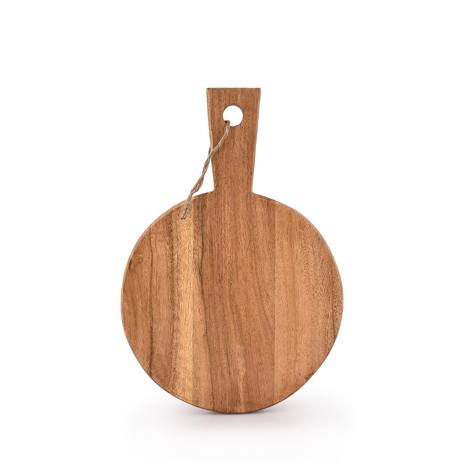 Samhita madera de acacia con vetas naturales, duradera para uso diario.