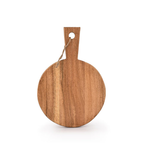Samhita madera de acacia con vetas naturales, duradera para uso diario.