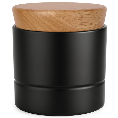 Samseel mantequera francesa con línea de agua y tapa de madera, conserva la mantequilla fresca.