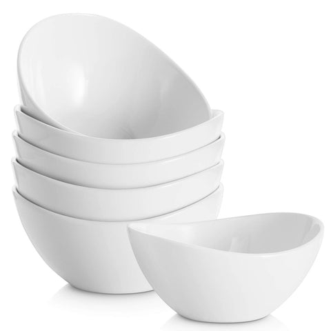 Samsle tazones de porcelana pequeños 10 oz, para porciones limpias y presentaciones elegantes.