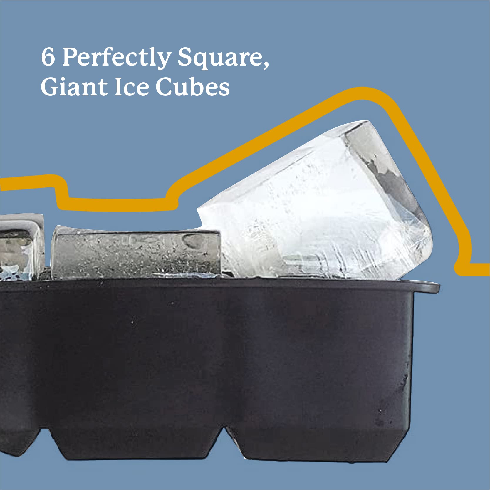 Samuelworld cubos hielo grandes 2 pulgadas para bebidas premium.