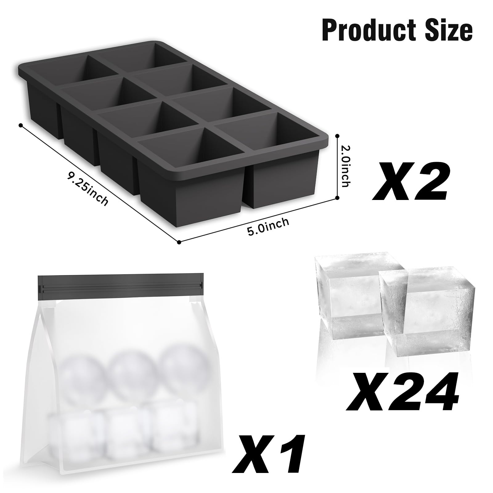 Hielo flexible Samuelworld con 8 cavidades para uso diario.