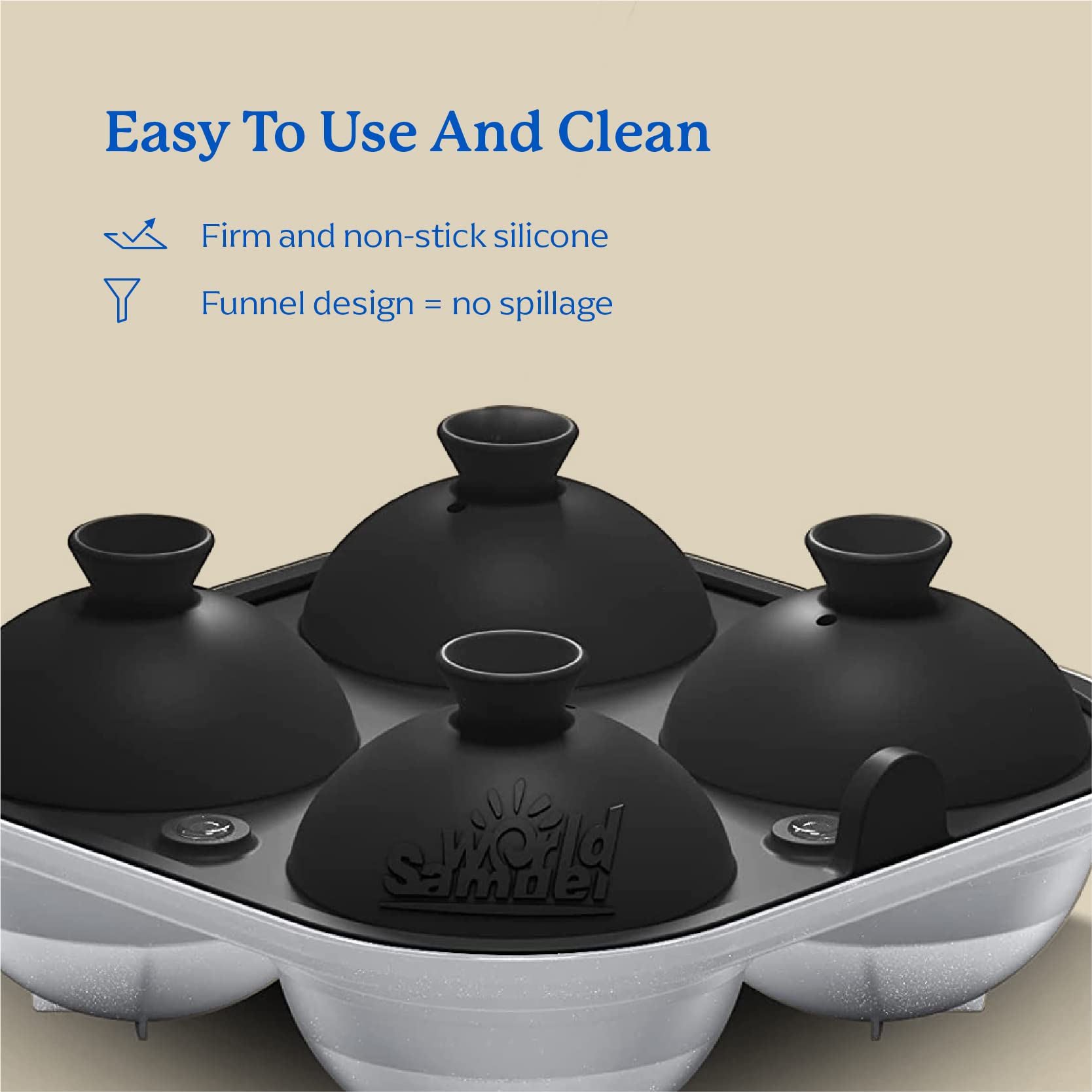 Samuelworld apto para lavavajillas, limpieza rápida y sencilla.