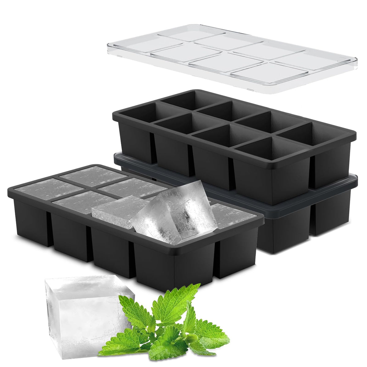 Samuelworld: molde hielo grande 2 pulgadas para cubos uniformes en whisky.