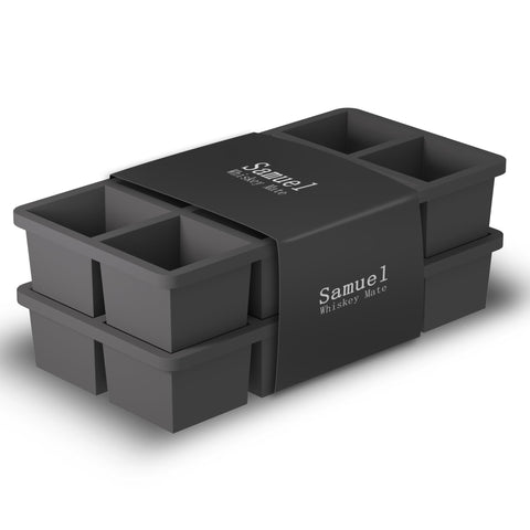 Samuelworld moldes hielo grandes 2 pulgadas, vista frontal para cubos uniformes.