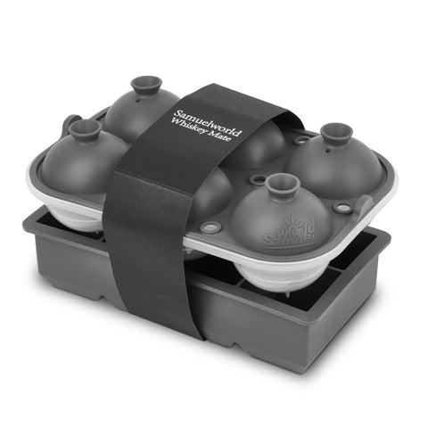 Samuelworld Premium Ice Tray con esferas de 2,5 pulgadas para enfriar bebidas sin diluir.