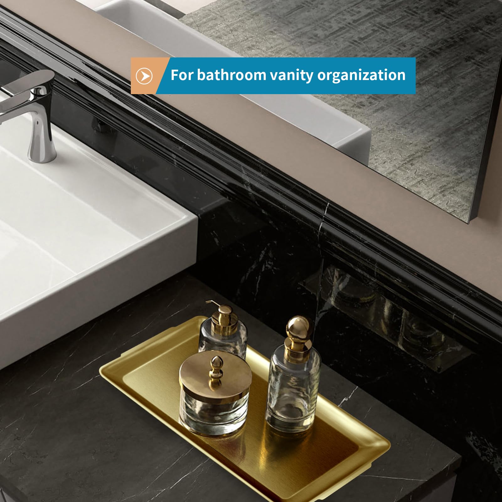 Sanbege bandeja organizadora para encimeras y baño, mantiene superficies ordenadas.