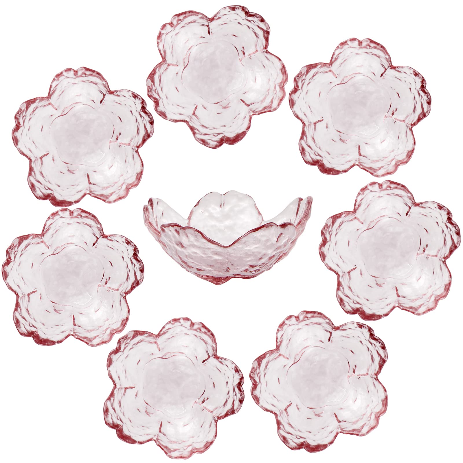 Sanbege platos de salsa sakura rosa, diseño 3D, ideales para dips elegantes.