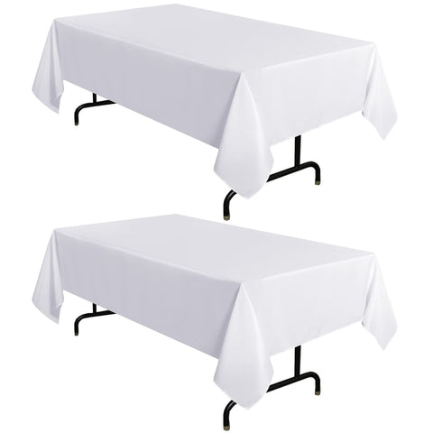Mantel blanco sancua 60x84 para mesa rectangular, protege la superficie con estilo.