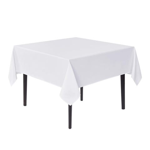 Mantel Sancua blanco cuadrado 54x54 para cenas elegantes.