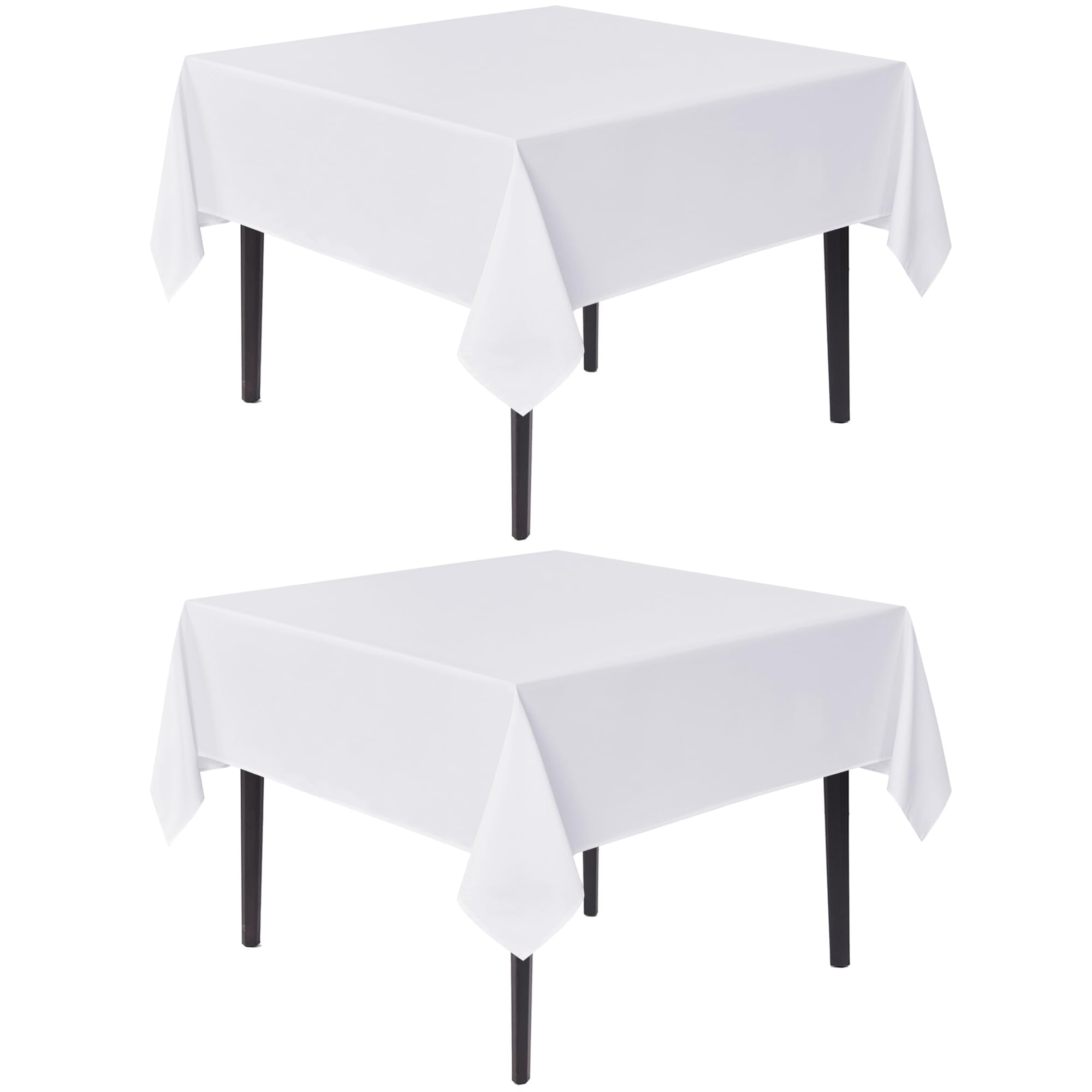 Mantel sancua cuadrado blanco 60x60, 2 piezas, suave para comidas cotidianas