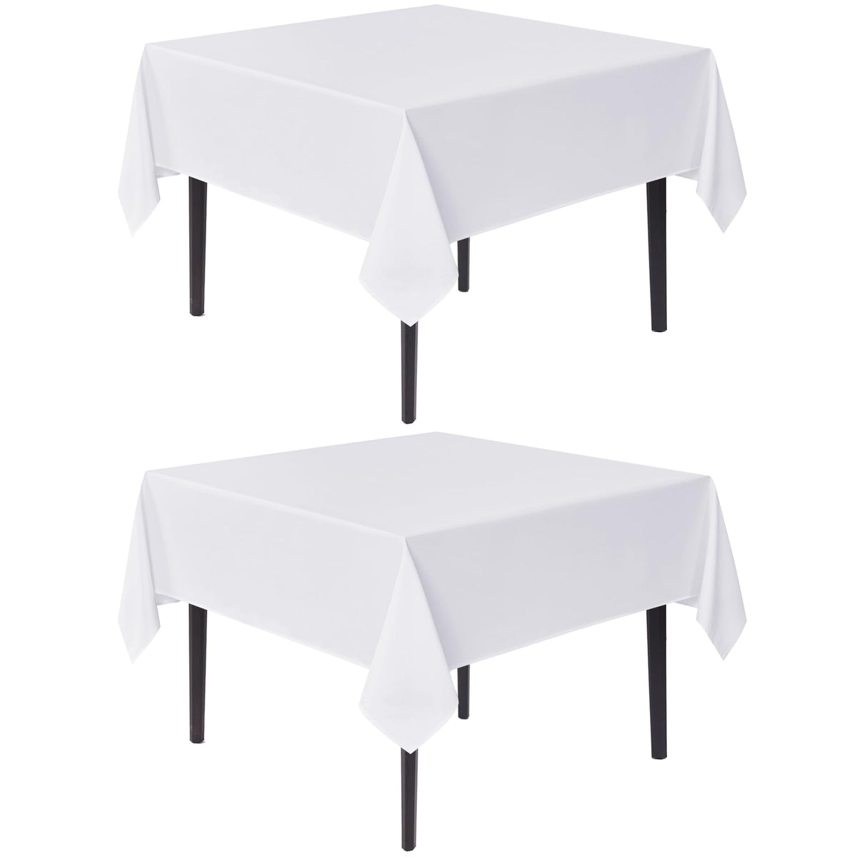 Mantel sancua cuadrado blanco 60x60, 2 piezas, suave para comidas cotidianas