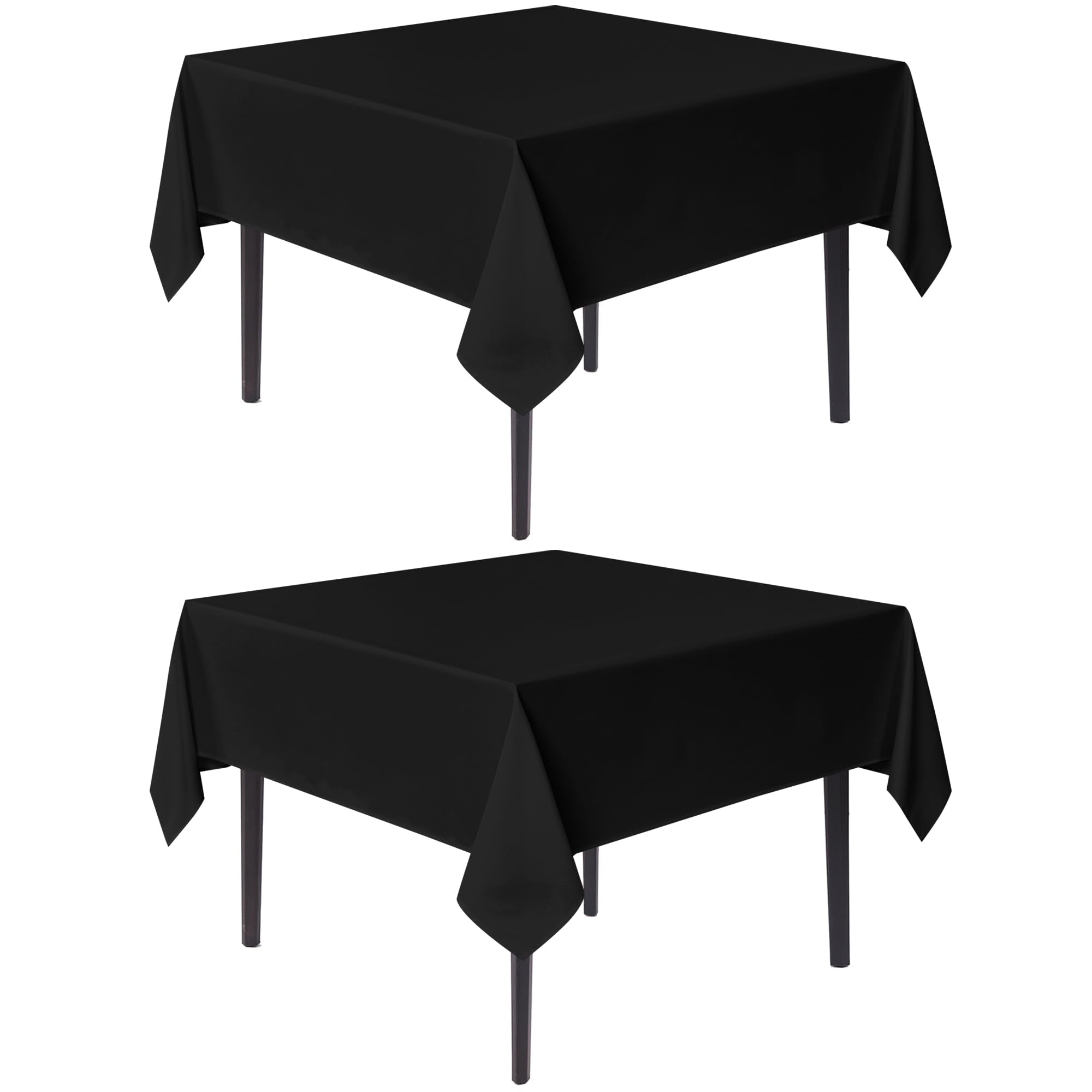Mantel sancua cuadrado negro 54x54, pack de 2, ideal para cenas familiares.