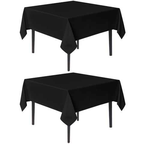 Mantel sancua cuadrado negro 54x54, pack de 2, ideal para cenas familiares.