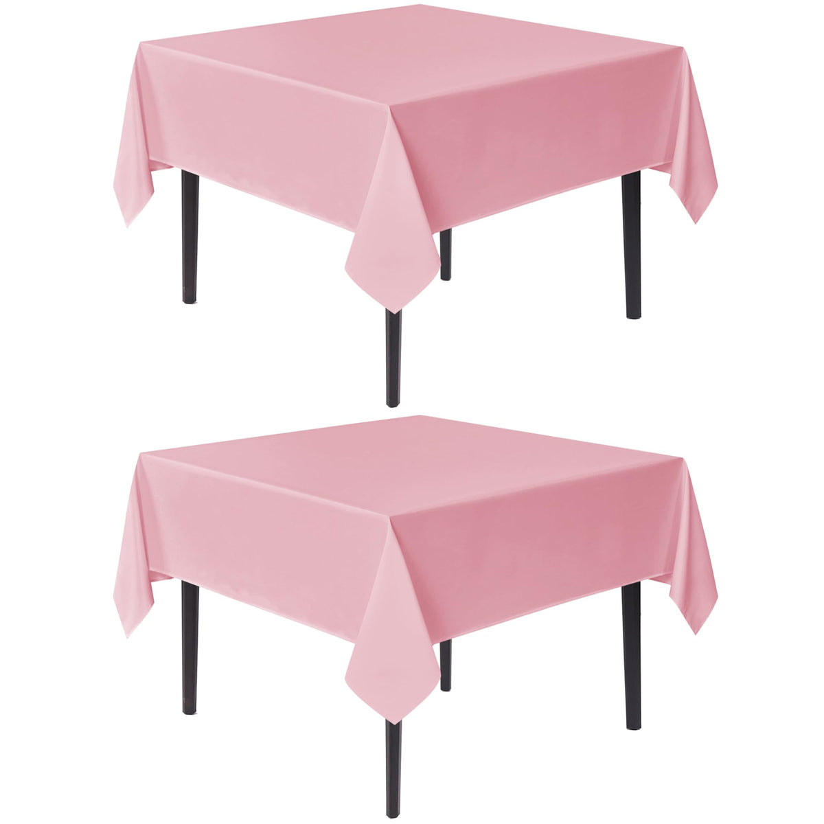 Mantel sancua rosa 54x54 en juego de dos para mesas cuadradas.
