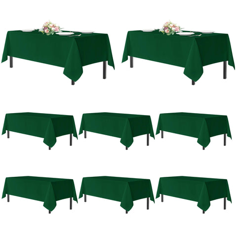Mantel sancua verde cazador para mesa rectangular de 6 pies, ideal para banquetes.