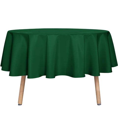 Mantel redondo sancua de 60 pulgadas, Verde Cazador, protege y decora la mesa.