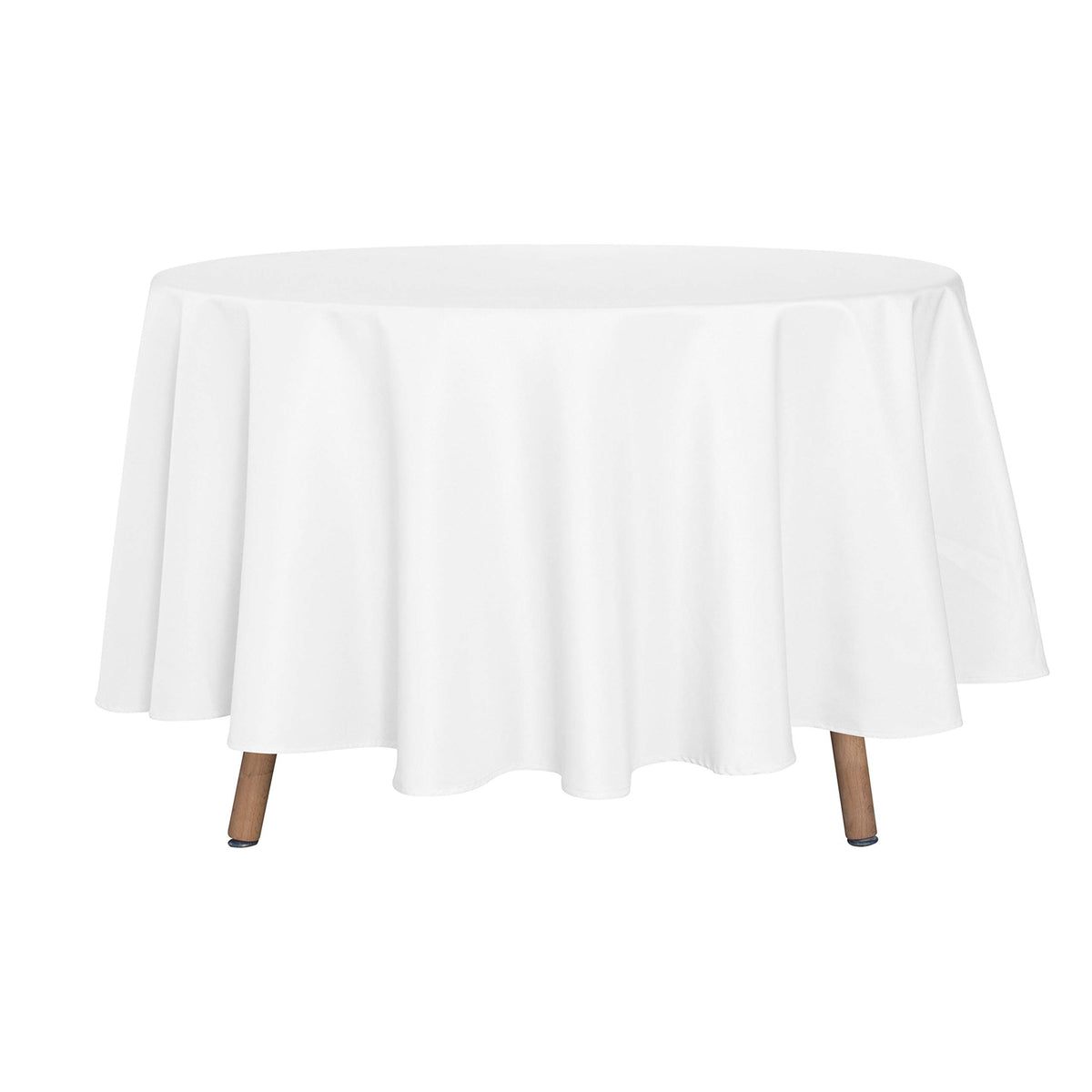 Mantel sancua redondo de 90 pulgadas, protege la mesa y aporta elegancia al comedor.