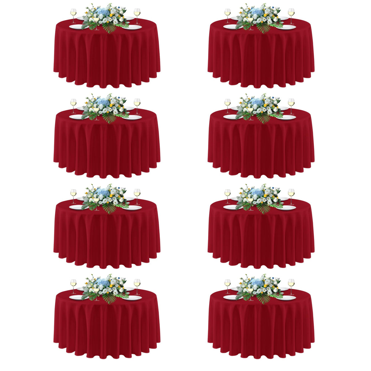 Mantel sancua redondo navidad 108 pulgadas para banquetes elegantes
