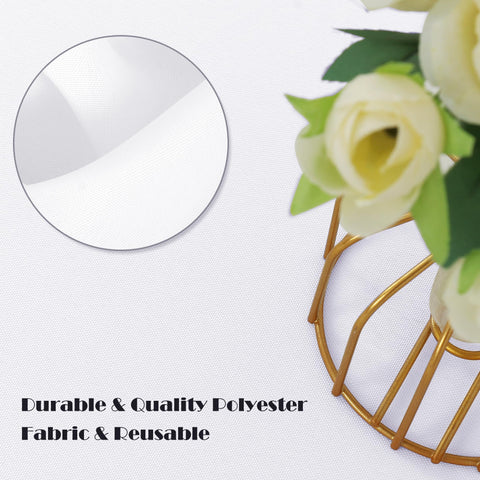 Ideal para buffets y cenas formales con mantel blanco elegante.