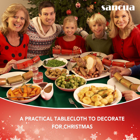 Mantel sancua para comedor y buffets, ideal para cenas y fiestas.
