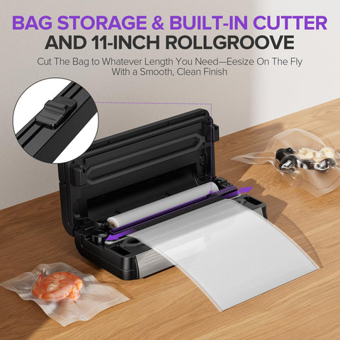 Sandifeng cuchillo integrado para cortar bolsas al instante.