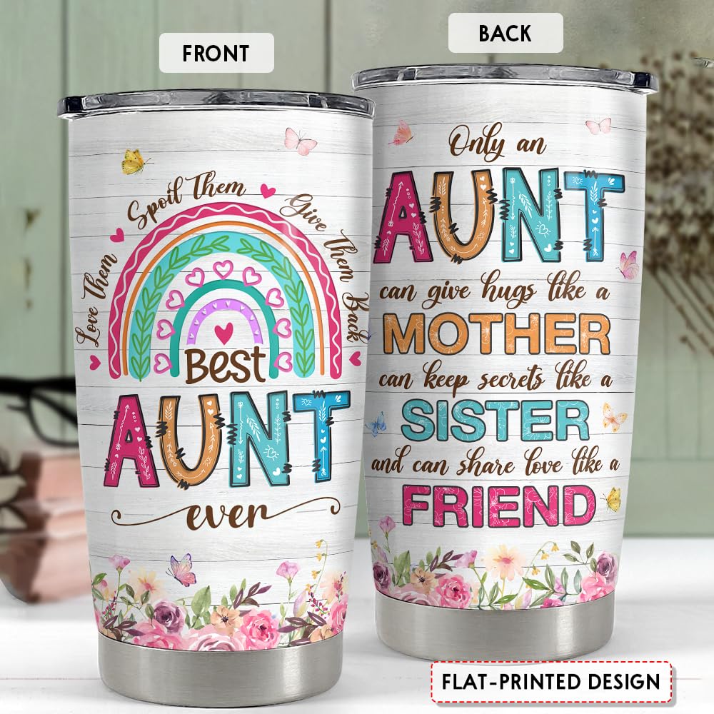 Vaso SANDJEST Aunt Tumbler 20 onzas con aislamiento de acero, mantiene bebidas frías o calientes.