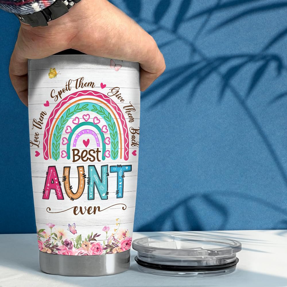Vaso SANDJEST Aunt Tumbler 20 onzas, regalo ideal para cumpleaños o Navidad.