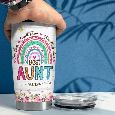 Vaso SANDJEST Aunt Tumbler 20 onzas, regalo ideal para cumpleaños o Navidad.