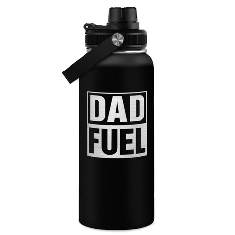 Botella Sandjest Dad 32oz con tapa hermética para viajes sin derrames.