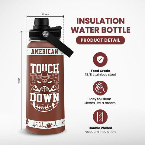 Botella SANDJEST de acero inoxidable aislada, ideal para entrenamientos y caminatas