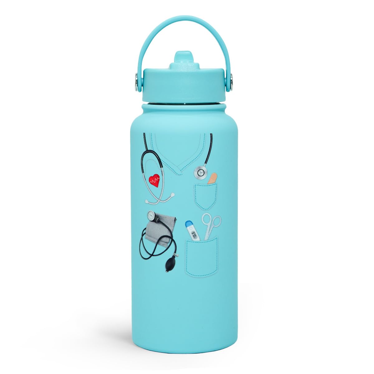 Sandjest botella 32oz con tapa aislada, ideal para llevar