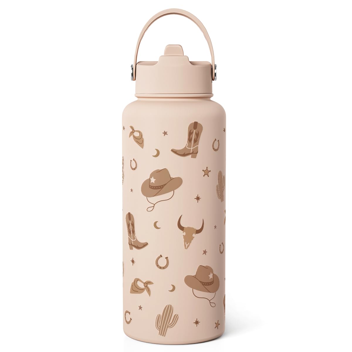 SANDJEST botella 32oz con tapa; ideal para uso diario.