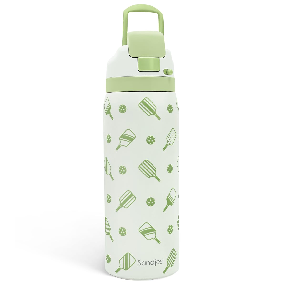 Botella SANDJEST para pickleball 32 onzas, ideal para sesiones de juego.