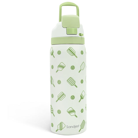 Botella SANDJEST para pickleball 32 onzas, ideal para sesiones de juego.