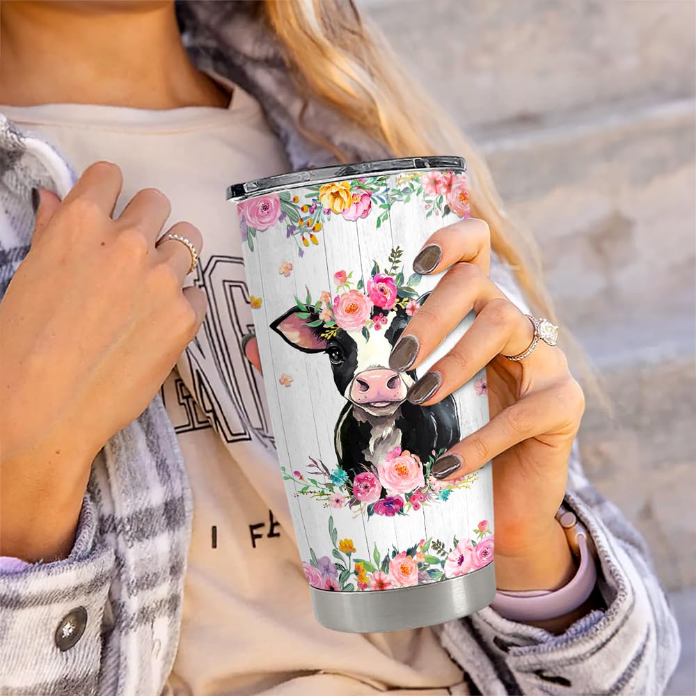 SANDJEST caja regalo lista, perfecto para sorprender con un vaso termo de vaca
